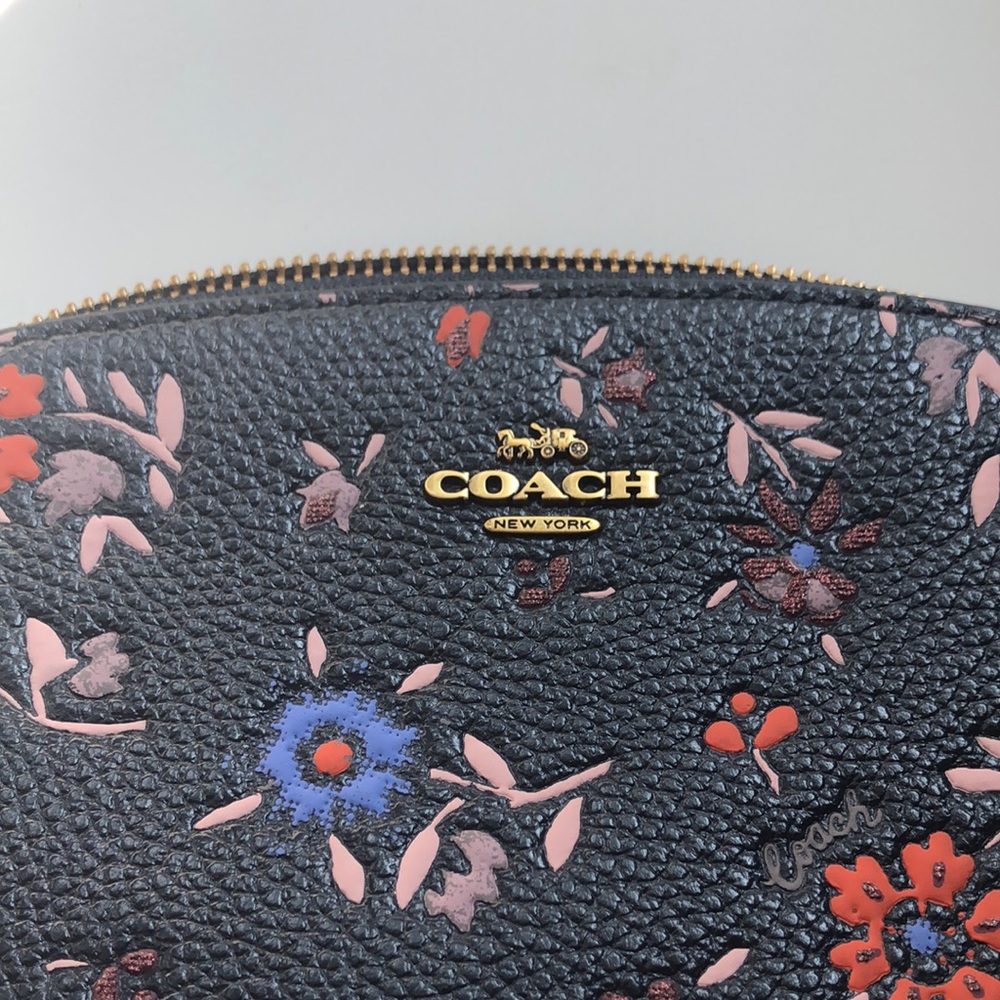 Floral authentic COACH cosmetic bag